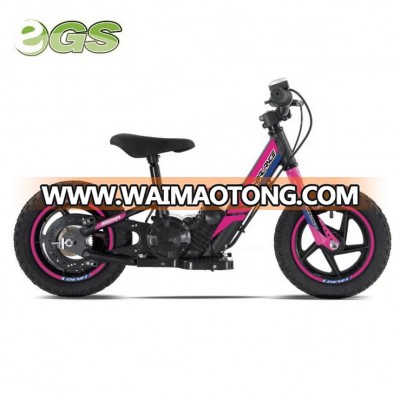 2019 EGS 80W 24V kids no pedal bicycle aluminum frame electric balance motor bike