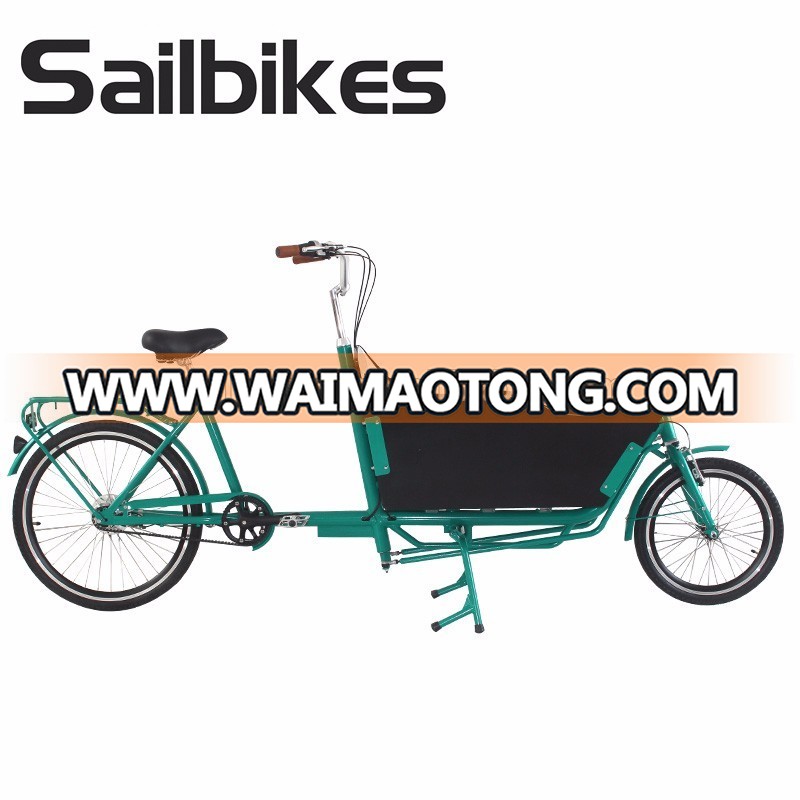 2017 high quality steel frame 2 wheel cargo bike for sale/family cargo bike